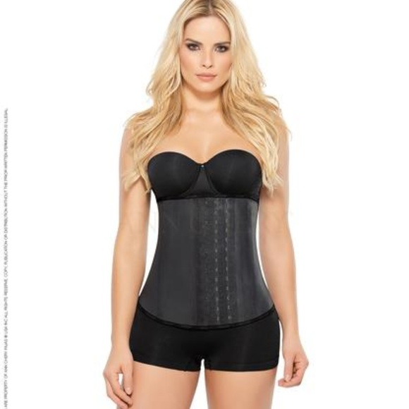 Ann Chery Latex Black Waist Trainer Cincher - Picture 3 of 6
